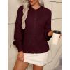 Zeagoo 2026 Cardigan Sweaters for Women Long Sleeve Chunky Knit Cardigan CEW Neck Button Down Fall Fashion Clothes(Dark Red)