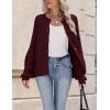 Zeagoo 2026 Cardigan Sweaters for Women Long Sleeve Chunky Knit Cardigan CEW Neck Button Down Fall Fashion Clothes(Dark Red)