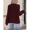 Zeagoo 2026 Cardigan Sweaters for Women Long Sleeve Chunky Knit Cardigan CEW Neck Button Down Fall Fashion Clothes(Dark Red)