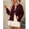 Zeagoo 2026 Cardigan Sweaters for Women Long Sleeve Chunky Knit Cardigan CEW Neck Button Down Fall Fashion Clothes(Dark Red)