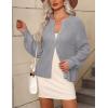 Zeagoo 2026 Cardigan Sweaters for Women Long Sleeve Chunky Knit Cardigan CEW Neck Button Down Fall Fashion Clothes(Grey)
