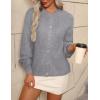 Zeagoo 2026 Cardigan Sweaters for Women Long Sleeve Chunky Knit Cardigan CEW Neck Button Down Fall Fashion Clothes(Grey)