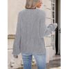 Zeagoo 2026 Cardigan Sweaters for Women Long Sleeve Chunky Knit Cardigan CEW Neck Button Down Fall Fashion Clothes(Grey)