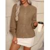 Zeagoo 2026 Cardigan Sweaters for Women Long Sleeve Chunky Knit Cardigan CEW Neck Button Down Fall Fashion Clothes(Khaki)