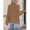 Zeagoo 2026 Cardigan Sweaters for Women Long Sleeve Chunky Knit Cardigan CEW Neck Button Down Fall Fashion Clothes(Khaki)