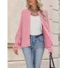 Zeagoo 2026 Cardigan Sweaters for Women Long Sleeve Chunky Knit Cardigan CEW Neck Button Down Fall Fashion Clothes(Pink)