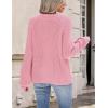 Zeagoo 2026 Cardigan Sweaters for Women Long Sleeve Chunky Knit Cardigan CEW Neck Button Down Fall Fashion Clothes(Pink)