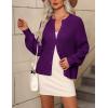 Zeagoo 2026 Cardigan Sweaters for Women Long Sleeve Chunky Knit Cardigan CEW Neck Button Down Fall Fashion Clothes(Purple)