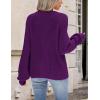 Zeagoo 2026 Cardigan Sweaters for Women Long Sleeve Chunky Knit Cardigan CEW Neck Button Down Fall Fashion Clothes(Purple)