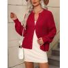 Zeagoo 2026 Cardigan Sweaters for Women Long Sleeve Chunky Knit Cardigan CEW Neck Button Down Fall Fashion Clothes(Red)