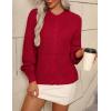 Zeagoo 2026 Cardigan Sweaters for Women Long Sleeve Chunky Knit Cardigan CEW Neck Button Down Fall Fashion Clothes(Red)