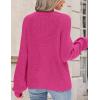 Zeagoo 2026 Cardigan Sweaters for Women Long Sleeve Chunky Knit Cardigan CEW Neck Button Down Fall Fashion Clothes(Rose Red)