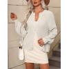 Zeagoo 2026 Cardigan Sweaters for Women Long Sleeve Chunky Knit Cardigan CEW Neck Button Down Fall Fashion Clothes(White)