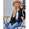 Zeagoo Bomber Jacket Women Varsity Casual Button Down Lightweight 2026 Spring Fashion Short School Outfits with Pockets(A01-black)