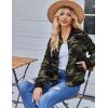 Zeagoo Bomber Jacket Women Varsity Casual Button Down Lightweight 2026 Spring Fashion Short School Outfits with Pockets(Army Camo)
