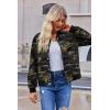 Zeagoo Bomber Jacket Women Varsity Casual Button Down Lightweight 2026 Spring Fashion Short School Outfits with Pockets(Army Camo)