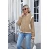 Zeagoo Bomber Jacket Women Varsity Casual Button Down Lightweight 2026 Spring Fashion Short School Outfits with Pockets(Khaki Striped)