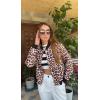 Zeagoo Bomber Jacket Women Varsity Casual Button Down Lightweight 2026 Spring Fashion Short School Outfits with Pockets(Leopard)
