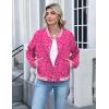 Zeagoo Bomber Jacket Women Varsity Casual Button Down Lightweight 2026 Spring Fashion Short School Outfits with Pockets(Leopard Pink)
