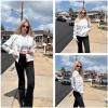 Zeagoo Bomber Jacket Women Varsity Casual Button Down Lightweight 2026 Spring Fashion Short School Outfits with Pockets(White Floral Print)