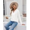 Zeagoo Hoodies for Women Long Sleeve Drawstring V Neck Pullover Sweatshirts Shirts Loose Casual Fall Tops(02-white)