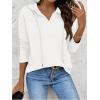 Zeagoo Hoodies for Women Long Sleeve Drawstring V Neck Pullover Sweatshirts Shirts Loose Casual Fall Tops(02-white)