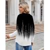 Zeagoo Hoodies for Women Long Sleeve Drawstring V Neck Pullover Sweatshirts Shirts Loose Casual Fall Tops(Blackwhite)