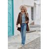 Zeagoo Hoodies for Women Long Sleeve Drawstring V Neck Pullover Sweatshirts Shirts Loose Casual Fall Tops(Blue Plaid)