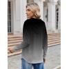 Zeagoo Hoodies for Women Long Sleeve Drawstring V Neck Pullover Sweatshirts Shirts Loose Casual Fall Tops(Grey Gradient)