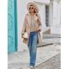 Zeagoo Hoodies for Women Long Sleeve Drawstring V Neck Pullover Sweatshirts Shirts Loose Casual Fall Tops(Khaki Plaid)
