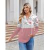 Zeagoo Hoodies for Women Long Sleeve Drawstring V Neck Pullover Sweatshirts Shirts Loose Casual Fall Tops(Peony Pink)