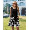 Zeagoo Summer Dresses for Women 2026 Sleeveless Casual Floral Tshirt Sundress with Pockets Loose Tank Beach Dress(01-black Floral)