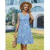 Zeagoo Summer Dresses for Women 2026 Sleeveless Casual Floral Tshirt Sundress with Pockets Loose Tank Beach Dress(02-blue Floral)