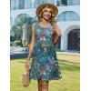 Zeagoo Summer Dresses for Women 2026 Sleeveless Casual Floral Tshirt Sundress with Pockets Loose Tank Beach Dress(Colorful)