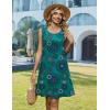 Zeagoo Summer Dresses for Women 2026 Sleeveless Casual Floral Tshirt Sundress with Pockets Loose Tank Beach Dress(Green Print)