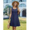 Zeagoo Summer Dresses for Women 2026 Sleeveless Casual Floral Tshirt Sundress with Pockets Loose Tank Beach Dress(Navy Round Dot)