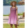 Zeagoo Summer Dresses for Women 2026 Sleeveless Casual Floral Tshirt Sundress with Pockets Loose Tank Beach Dress(Purple Print)
