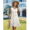 Zeagoo Summer Dresses for Women 2026 Sleeveless Casual Floral Tshirt Sundress with Pockets Loose Tank Beach Dress(White Floral)