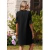 Zeagoo Summer Dresses for Women 2026 V Neck Ruffle Sleeve Casual Shift Dress Hawaiian Sundress Beach Vacation Clothes(Black)