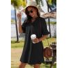 Zeagoo Summer Dresses for Women 2026 V Neck Ruffle Sleeve Casual Shift Dress Hawaiian Sundress Beach Vacation Clothes(Black)