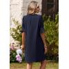 Zeagoo Summer Dresses for Women 2026 V Neck Ruffle Sleeve Casual Shift Dress Hawaiian Sundress Beach Vacation Clothes(Blue)