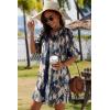 Zeagoo Summer Dresses for Women 2026 V Neck Ruffle Sleeve Casual Shift Dress Hawaiian Sundress Beach Vacation Clothes(Blue Gradient)