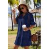Zeagoo Summer Dresses for Women 2026 V Neck Ruffle Sleeve Casual Shift Dress Hawaiian Sundress Beach Vacation Clothes(Blue Polka Dots)