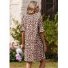 Zeagoo Summer Dresses for Women 2026 V Neck Ruffle Sleeve Casual Shift Dress Hawaiian Sundress Beach Vacation Clothes(Dark Leopard Print)