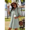 Zeagoo Summer Dresses for Women 2026 V Neck Ruffle Sleeve Casual Shift Dress Hawaiian Sundress Beach Vacation Clothes(Green)