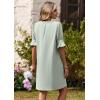 Zeagoo Summer Dresses for Women 2026 V Neck Ruffle Sleeve Casual Shift Dress Hawaiian Sundress Beach Vacation Clothes(Green)
