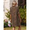 Zeagoo Summer Dresses for Women 2026 V Neck Ruffle Sleeve Casual Shift Dress Hawaiian Sundress Beach Vacation Clothes(Leopard Print)