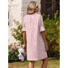 Zeagoo Summer Dresses for Women 2026 V Neck Ruffle Sleeve Casual Shift Dress Hawaiian Sundress Beach Vacation Clothes(Pink Polka Dots)