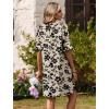 Zeagoo Summer Dresses for Women 2026 V Neck Ruffle Sleeve Casual Shift Dress Hawaiian Sundress Beach Vacation Clothes(Skin Floral)