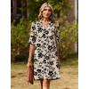 Zeagoo Summer Dresses for Women 2026 V Neck Ruffle Sleeve Casual Shift Dress Hawaiian Sundress Beach Vacation Clothes(Skin Floral)